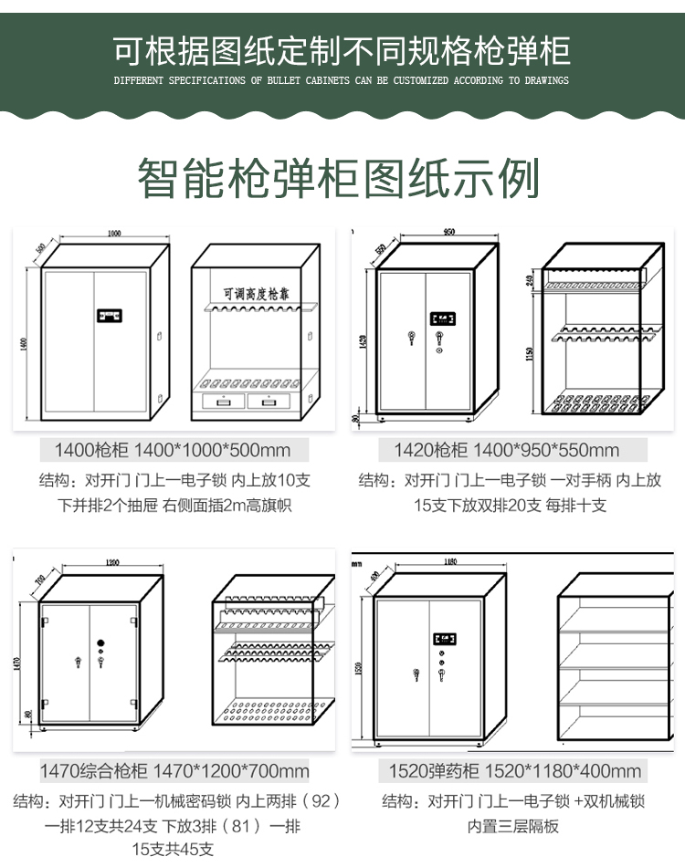 智能槍彈柜圖紙示例圖